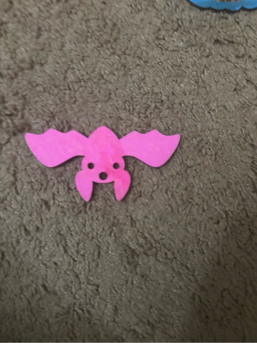 Bright Pink Felt Bat Accent - Holiday Decor